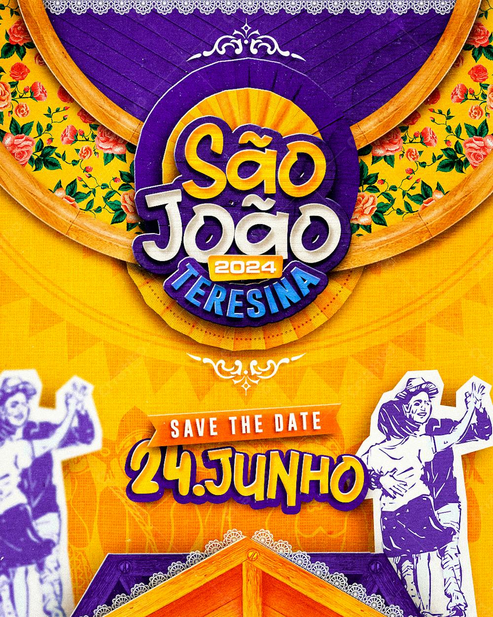 Flyer Evento, São João, Festival Junino, Piseiro E Forró
