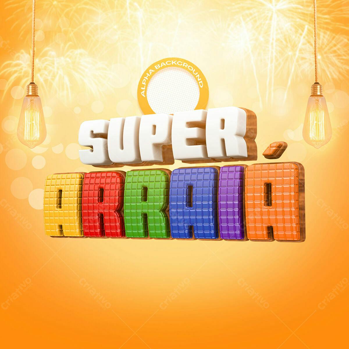 Flyer Super Arraial PSD Editável