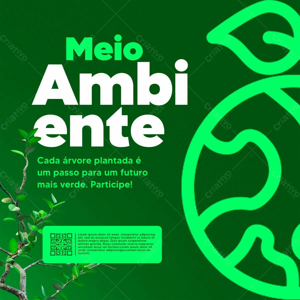 Post para o Dia do Meio Ambiente PSD Editável