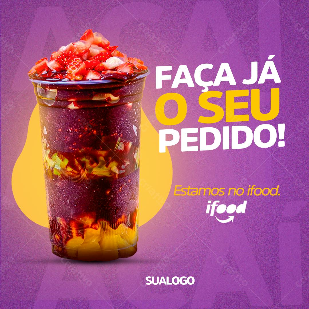 Post para Açaí PSD Editável