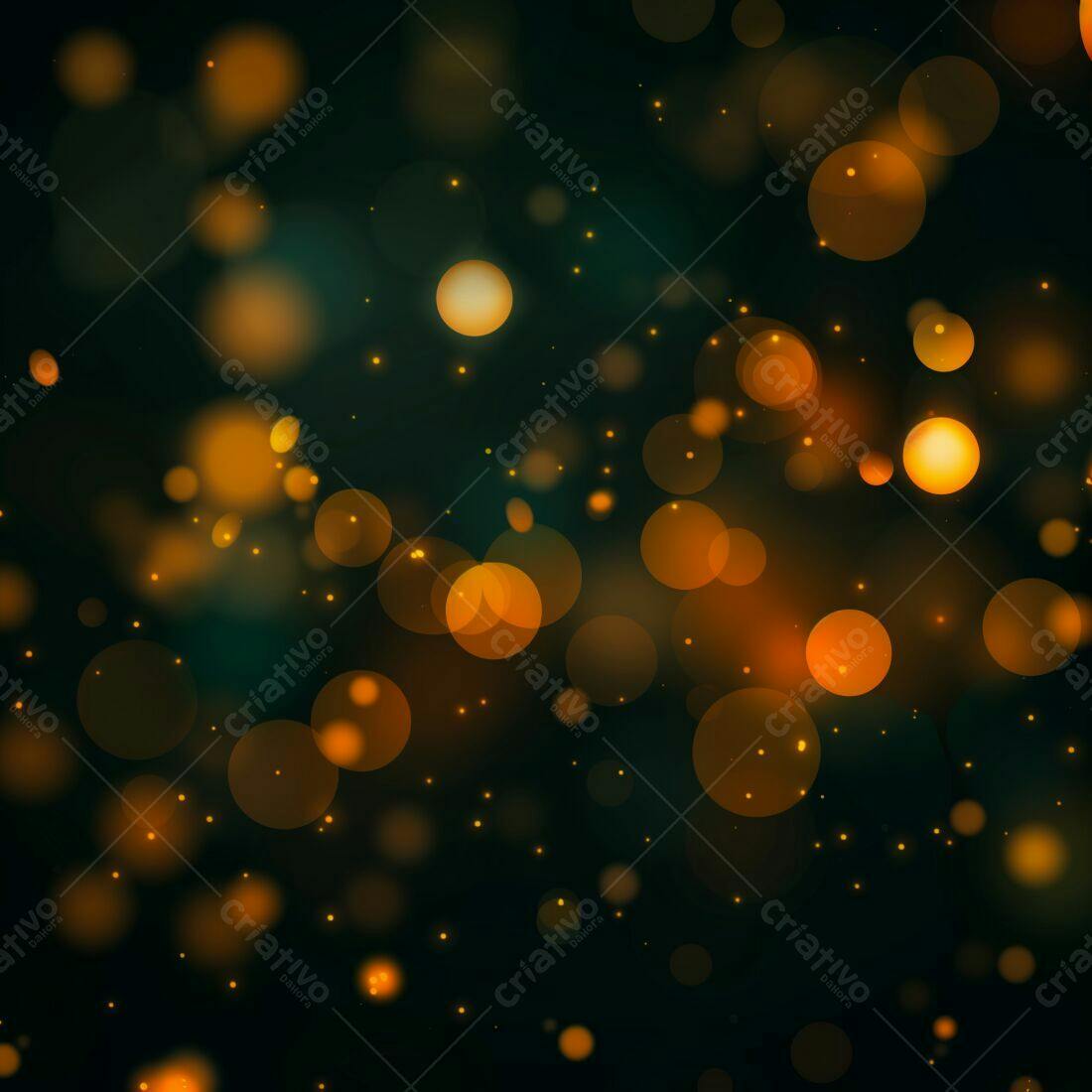 Luzes douradas e fundo escuro