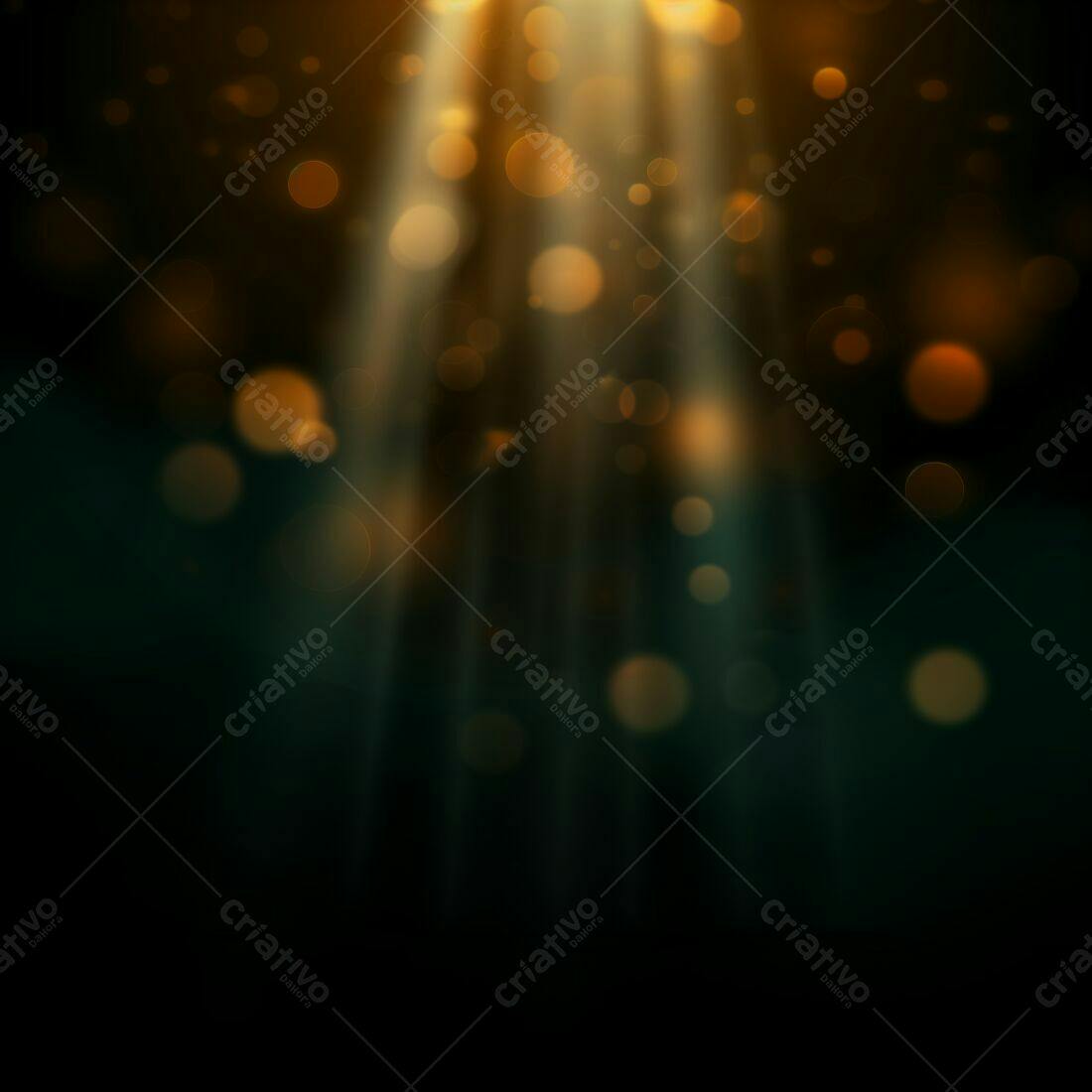 Luzes douradas em fundo escuro