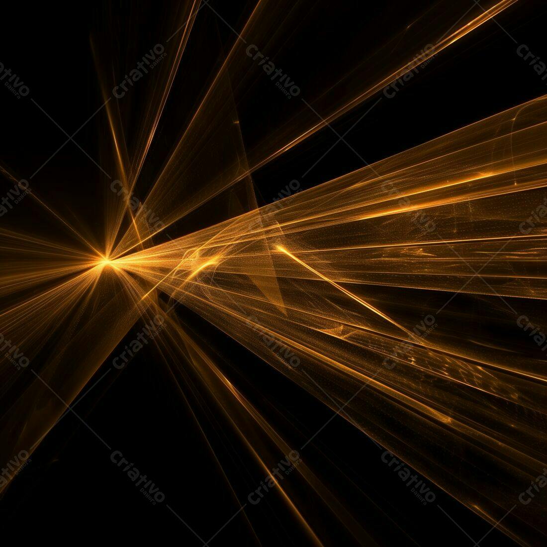 Explosão de Luz Dourada Abstrata