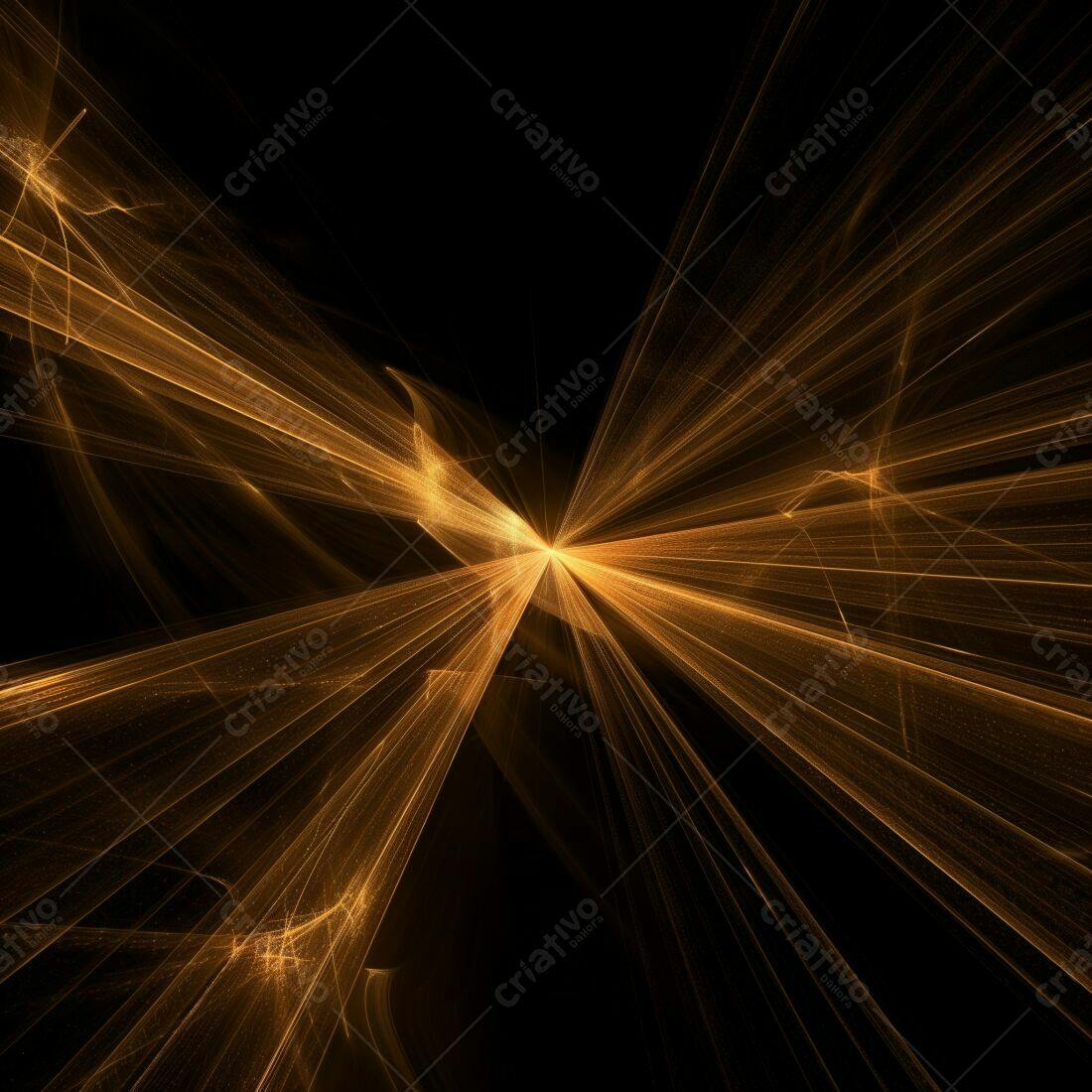 Explosão de Luz Dourada Abstrata