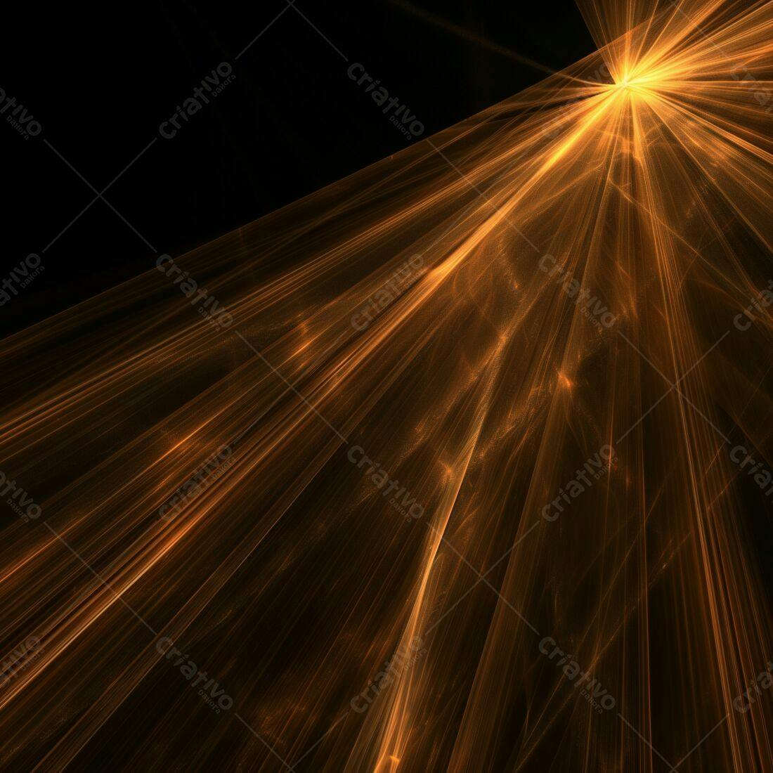 Raios de Luz Dourada Abstrata