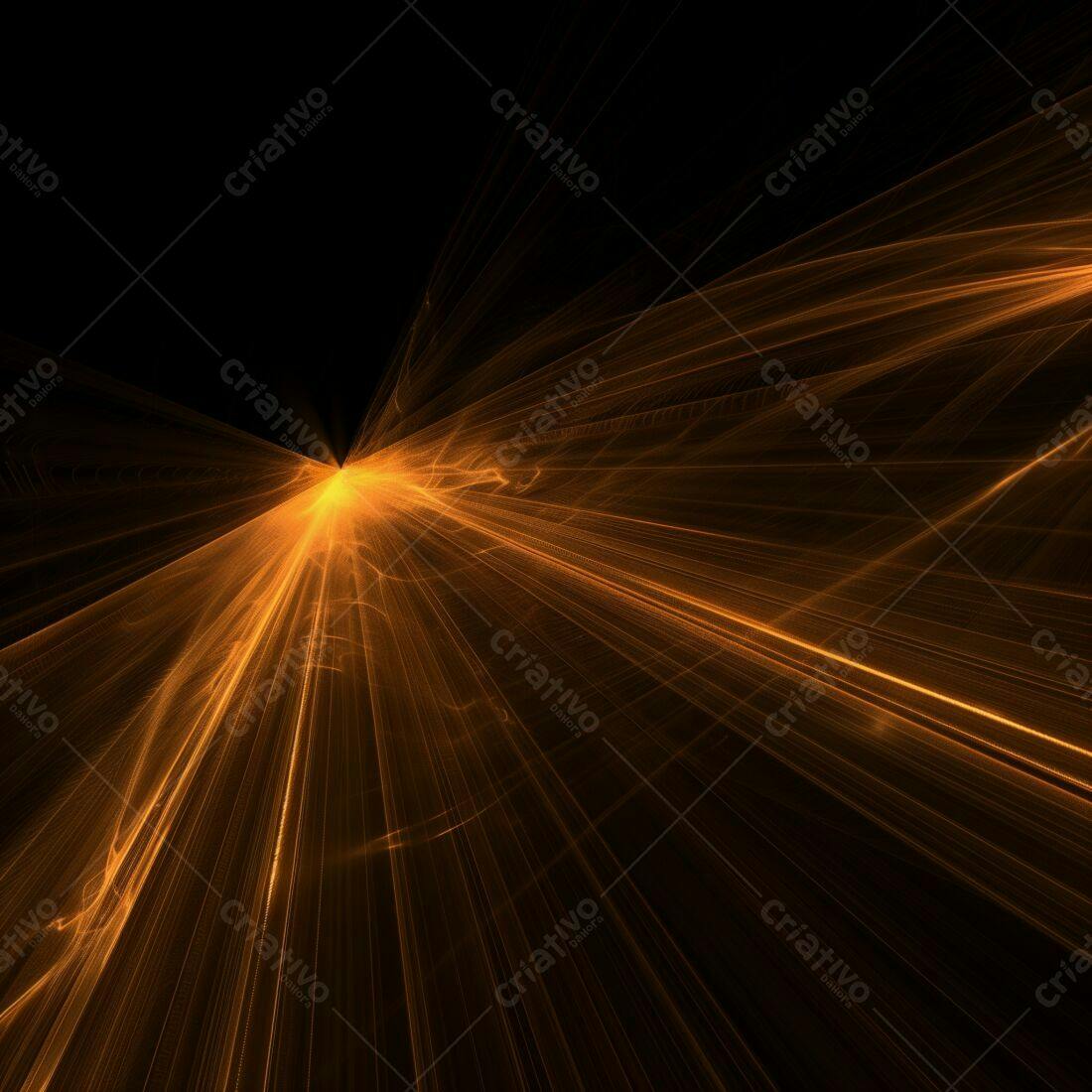 Explosão de Luz Dourada Abstrata
