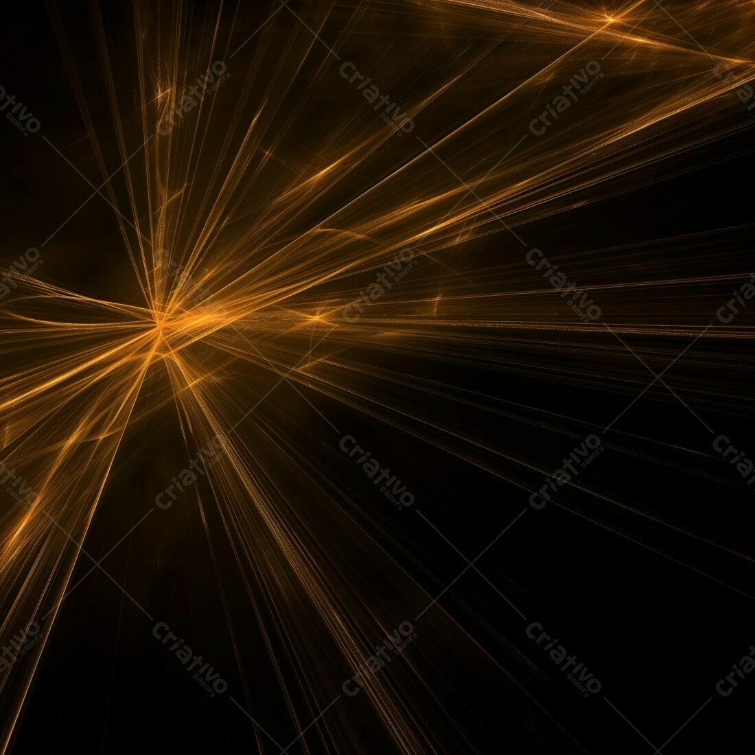 Explosão de Luz Dourada Abstrata