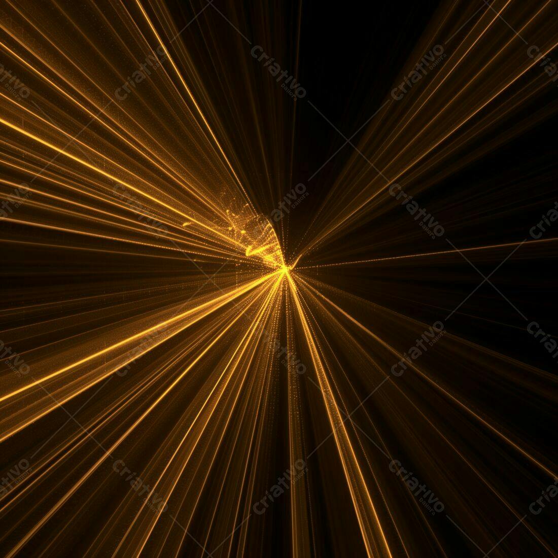 Explosão de Luz Dourada Abstrata