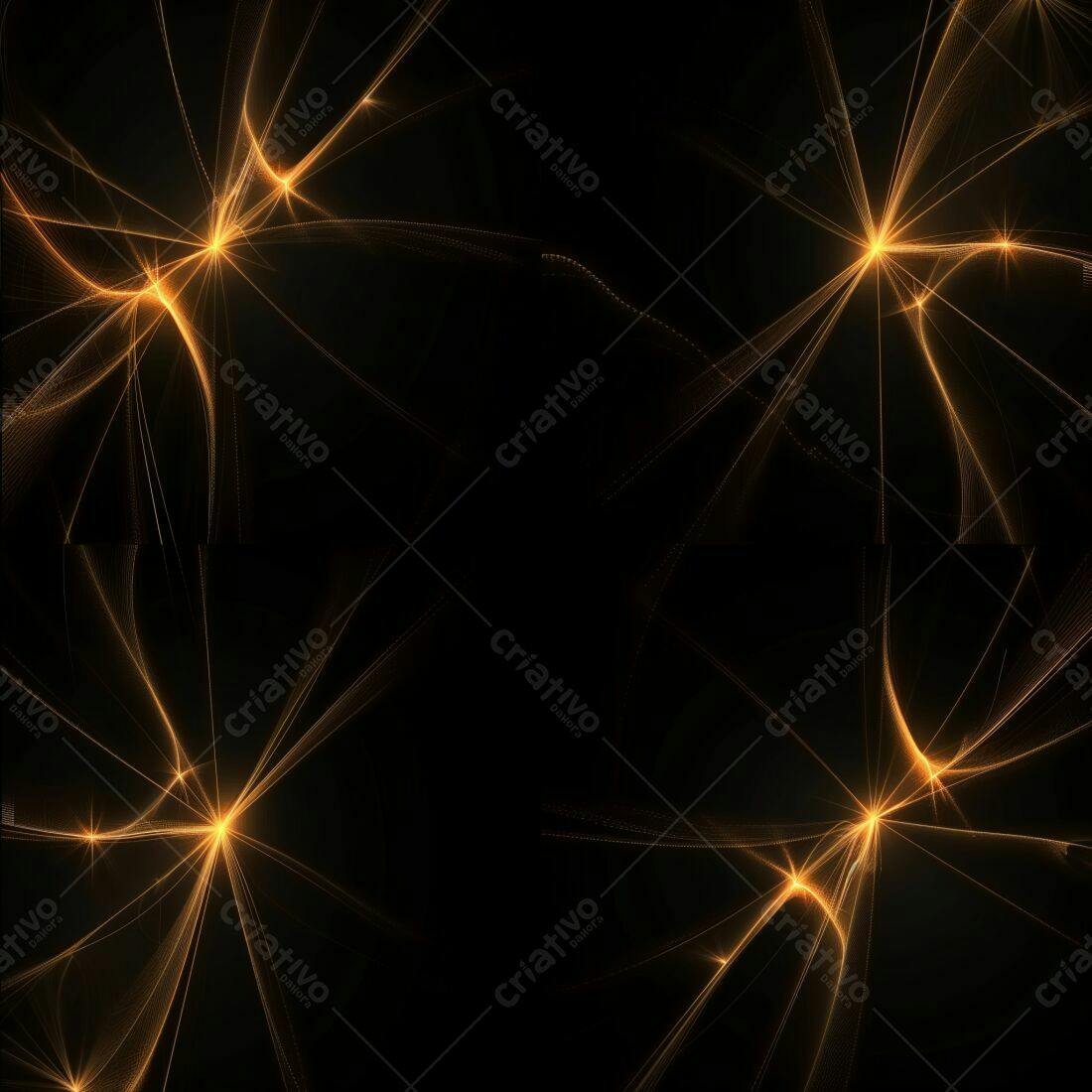 Padrão de Luz Dourada Abstrata