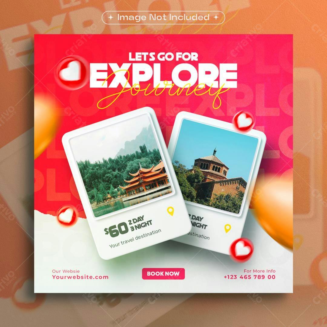 Flyer para Agência de Viagens PSD Editável