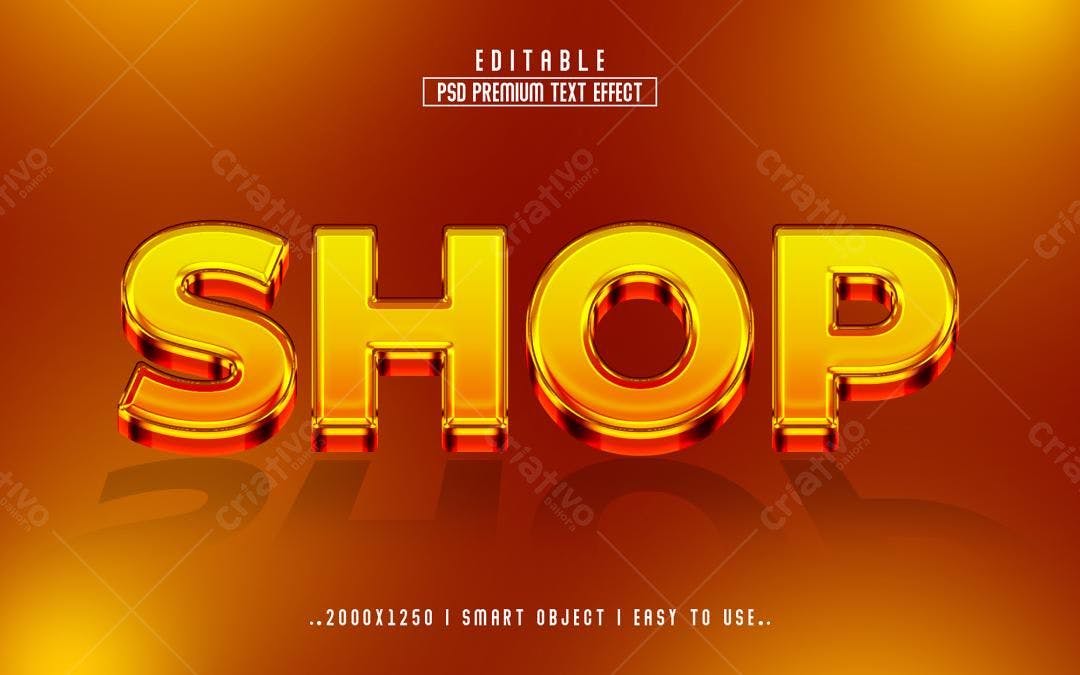Efeito de Texto SHOP PSD Editável