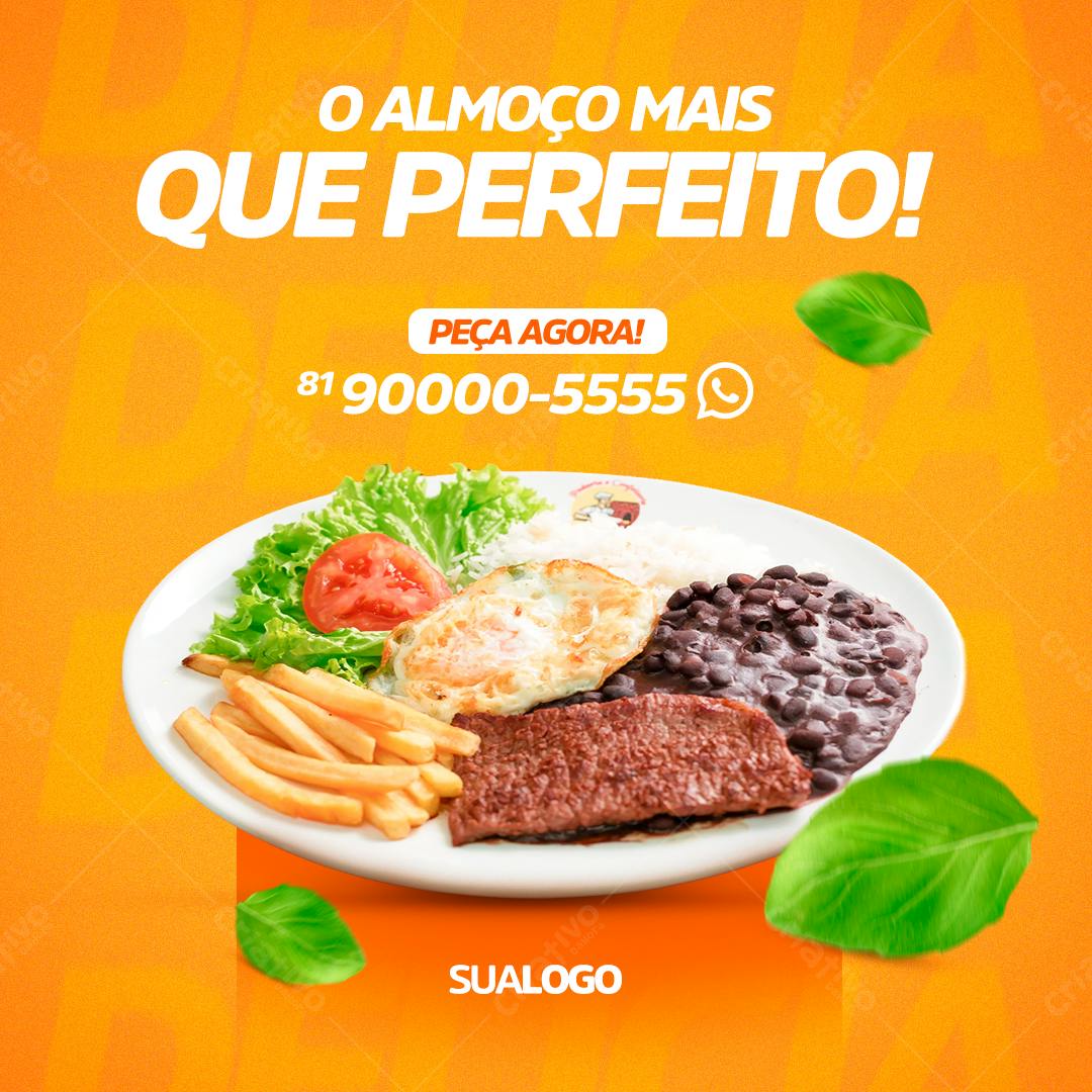 Post para Redes Sociais Restaurante PSD Editável