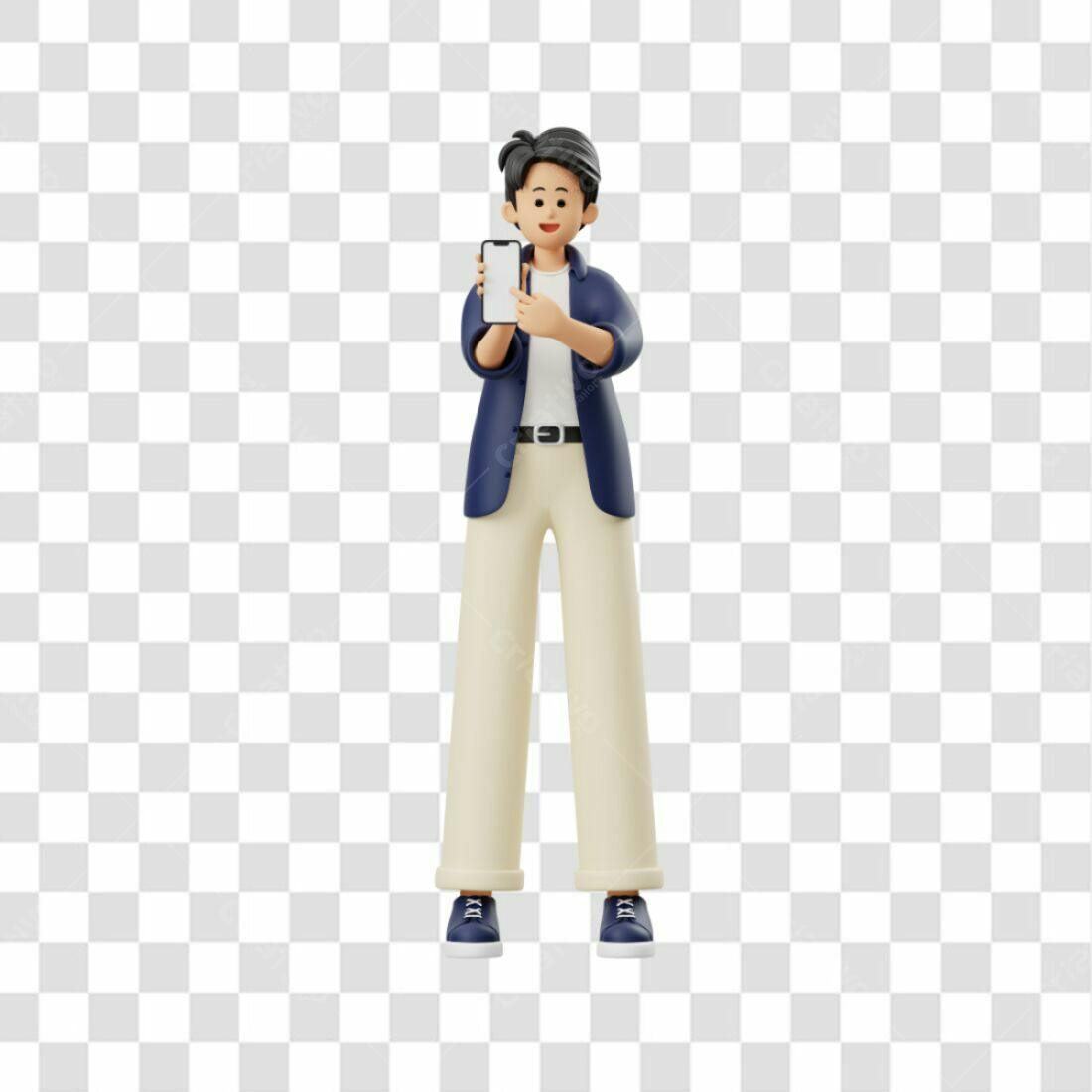 Icone Homem Apresentando Smartphone PNG com fundo transparente