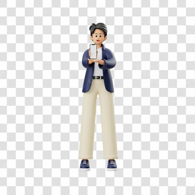 Png 3D Homem Com Telefone 6