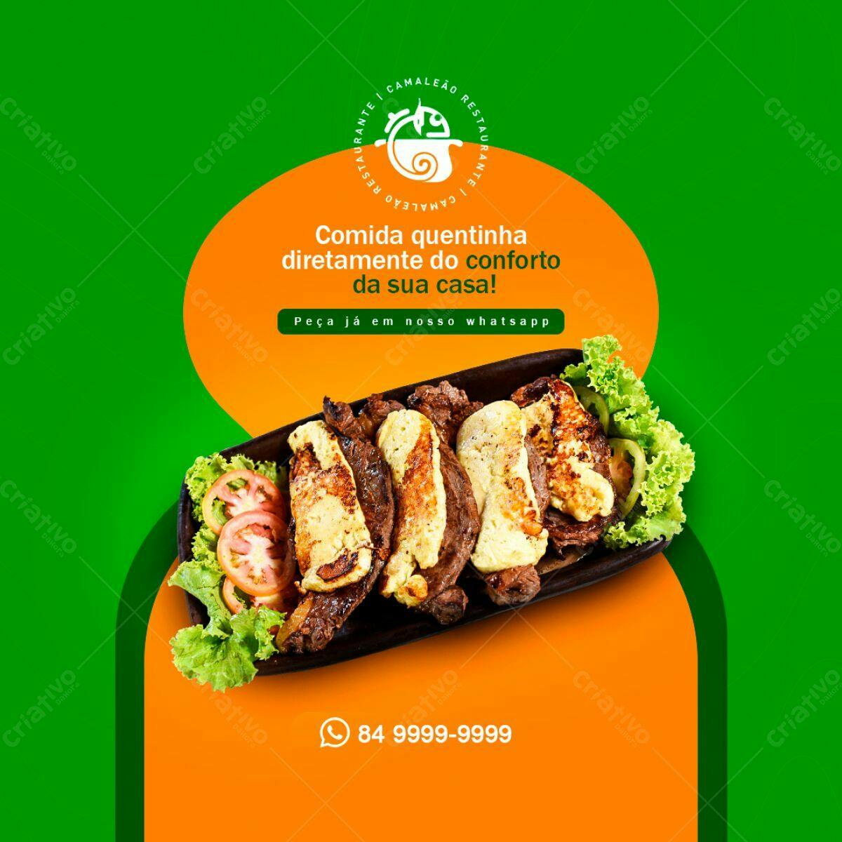Cardápio Restaurante Delivery PSD Editável