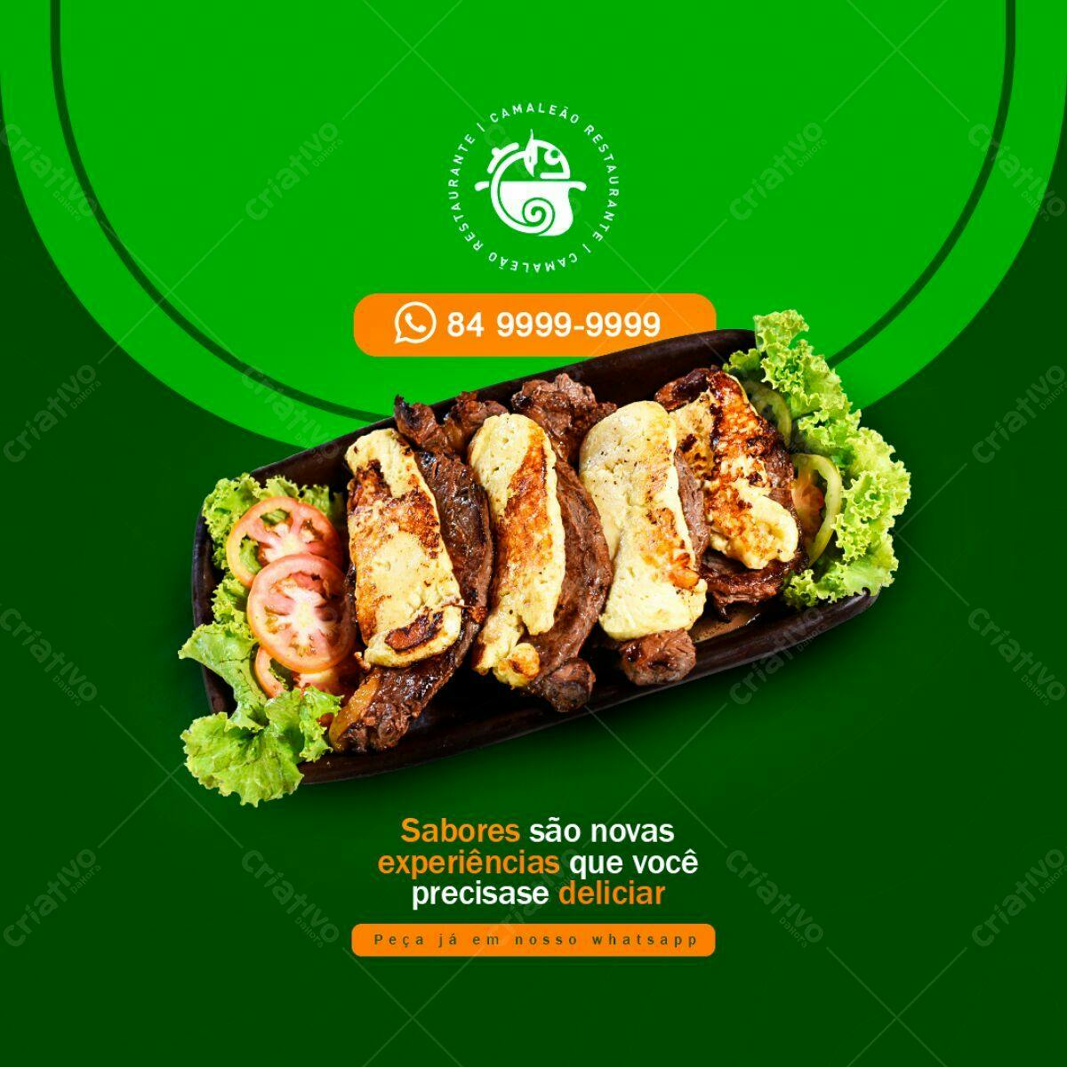 Post para Restaurante PSD Editável