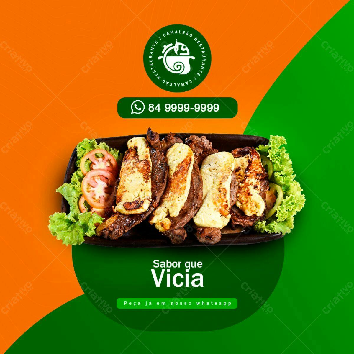 Post para Restaurante PSD Editável