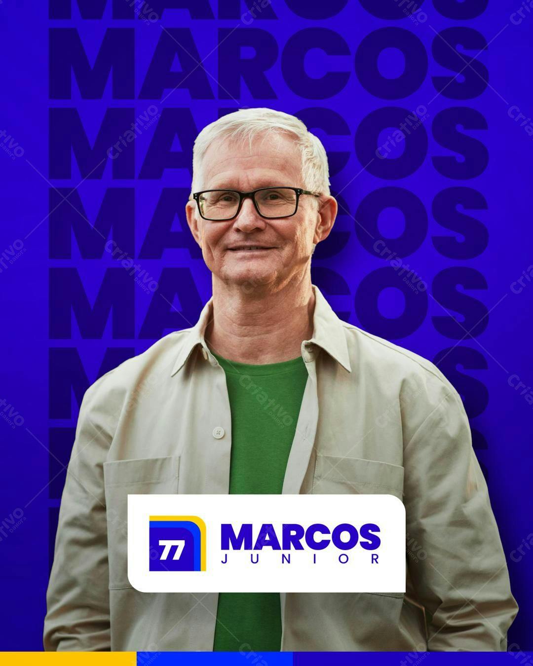 Banner Eleitoral Marcos Júnior PSD Editável