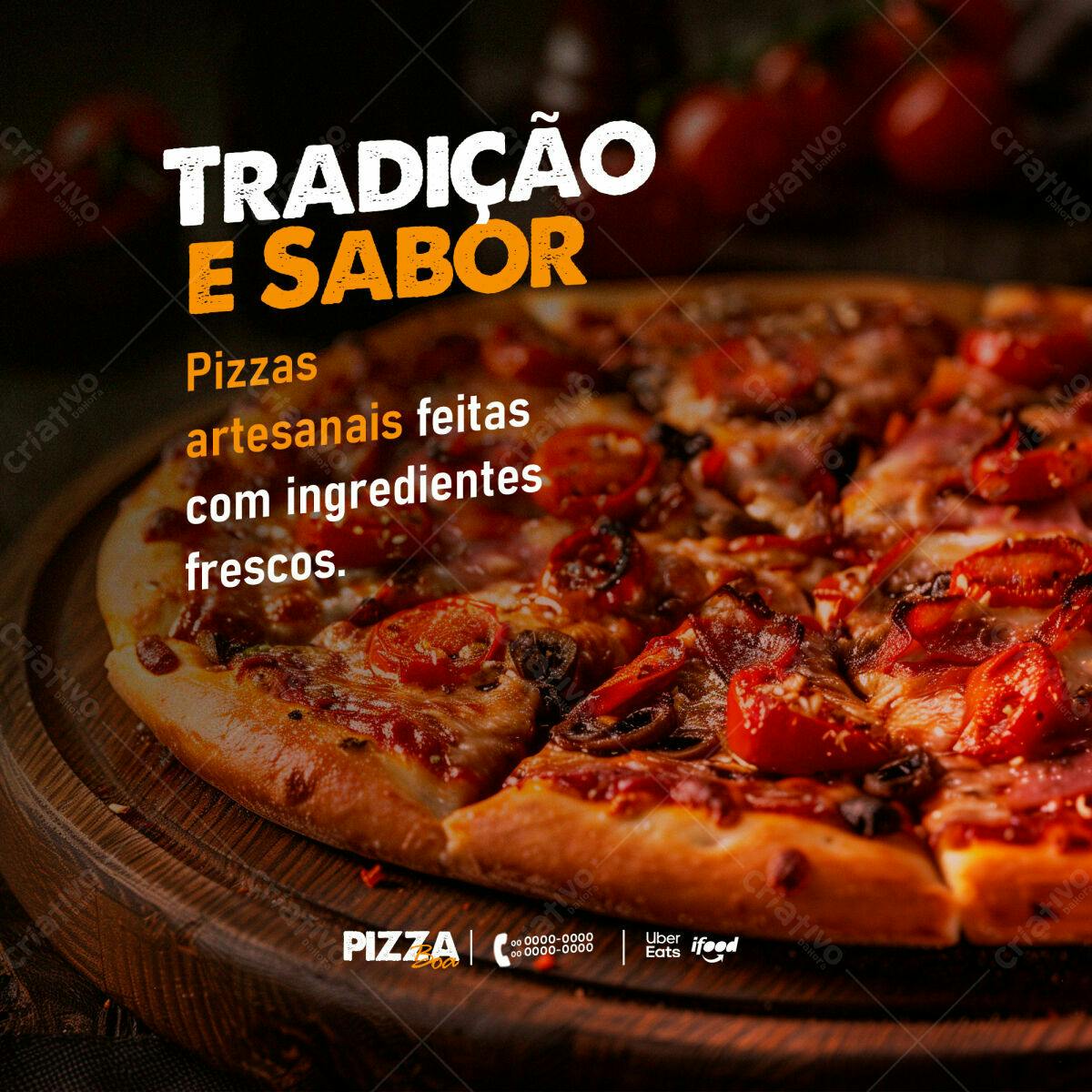 Post para Pizzaria PSD Editável