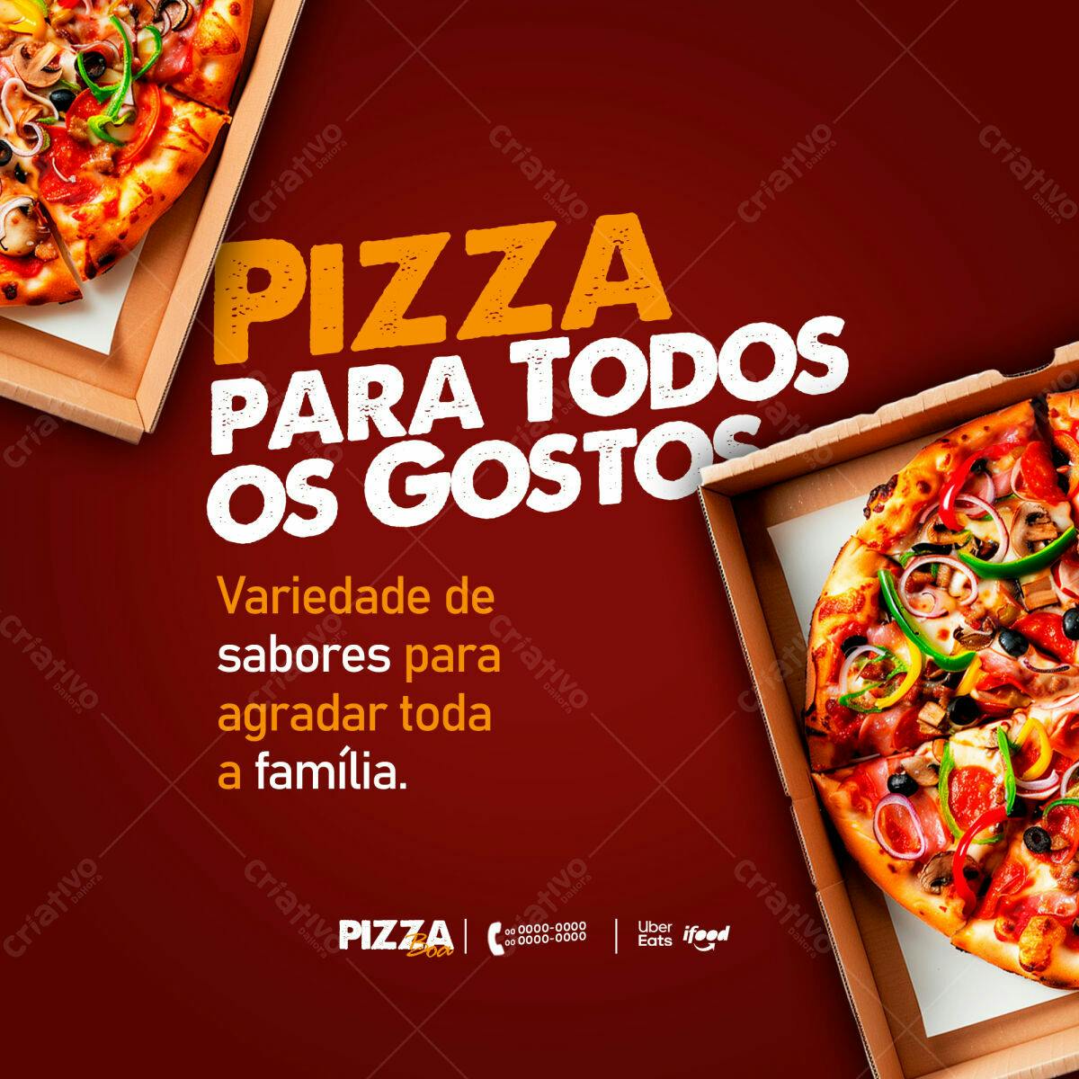 Flyer para Pizzaria PSD Editável