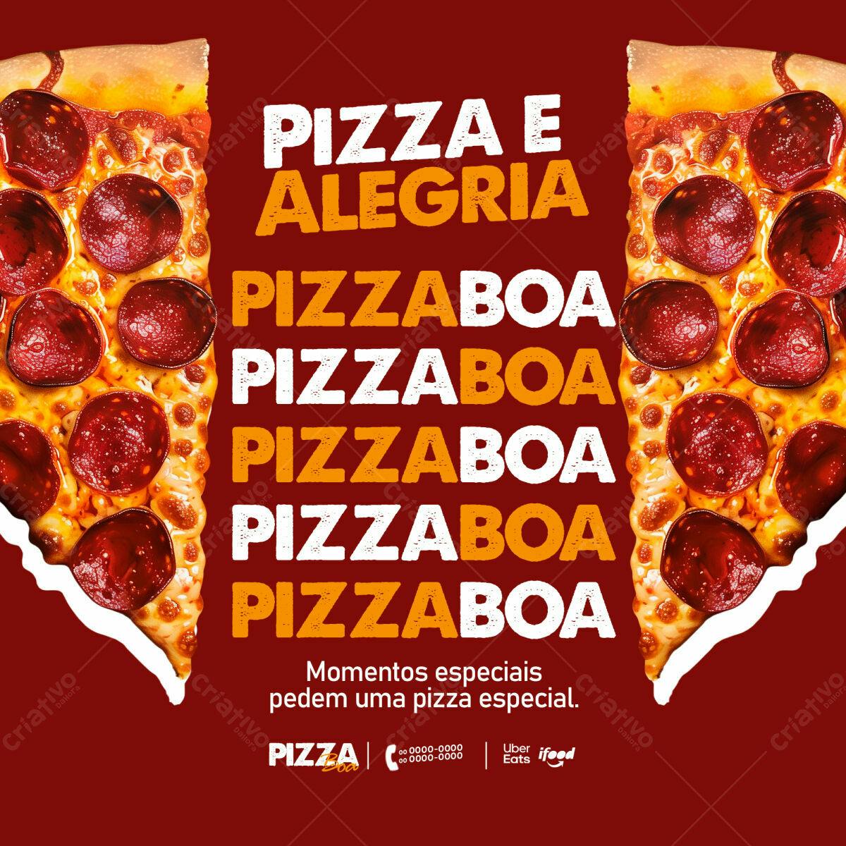 Flyer para Pizzaria PSD Editável
