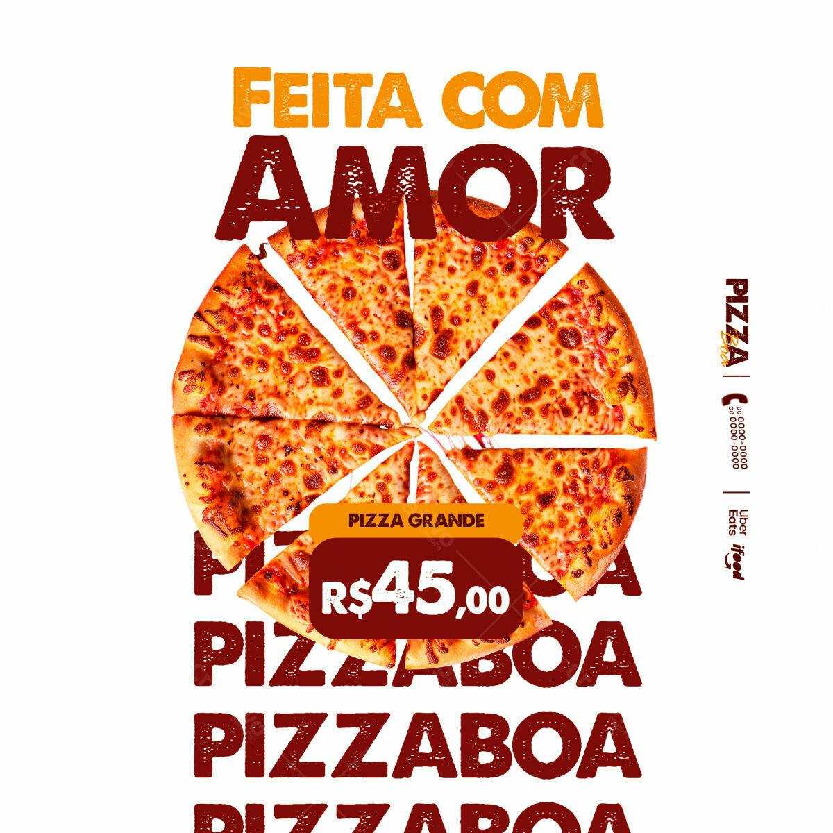 Flyer de Pizza PSD Editável