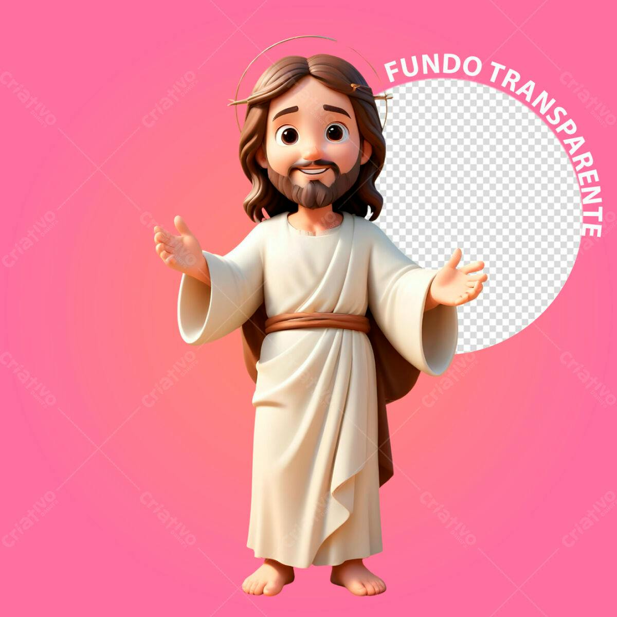 Imagem Jesus Cartoon PSD Editável