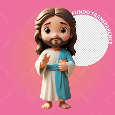 Personagem 3d de jesus cristo para composição