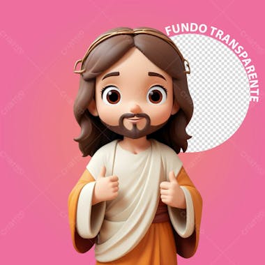 Personagem 3d de jesus cristo para composição