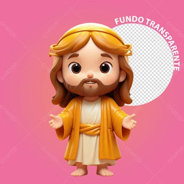 Personagem 3d de jesus cristo para composição