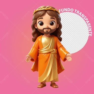 Personagem 3d de jesus cristo para composição