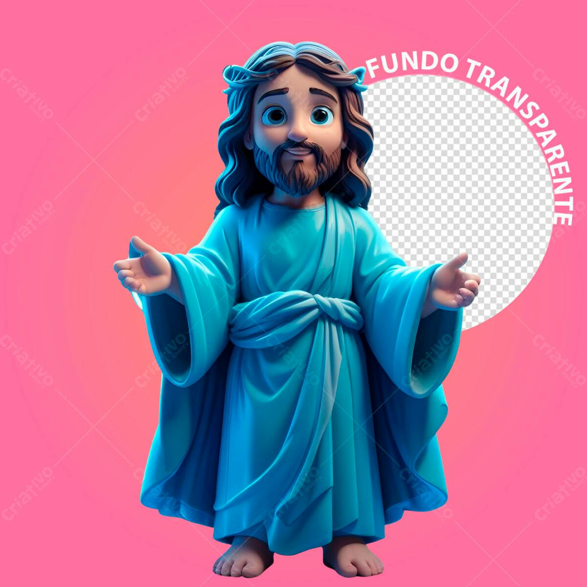 Ilustração Jesus Cristo PSD Editável