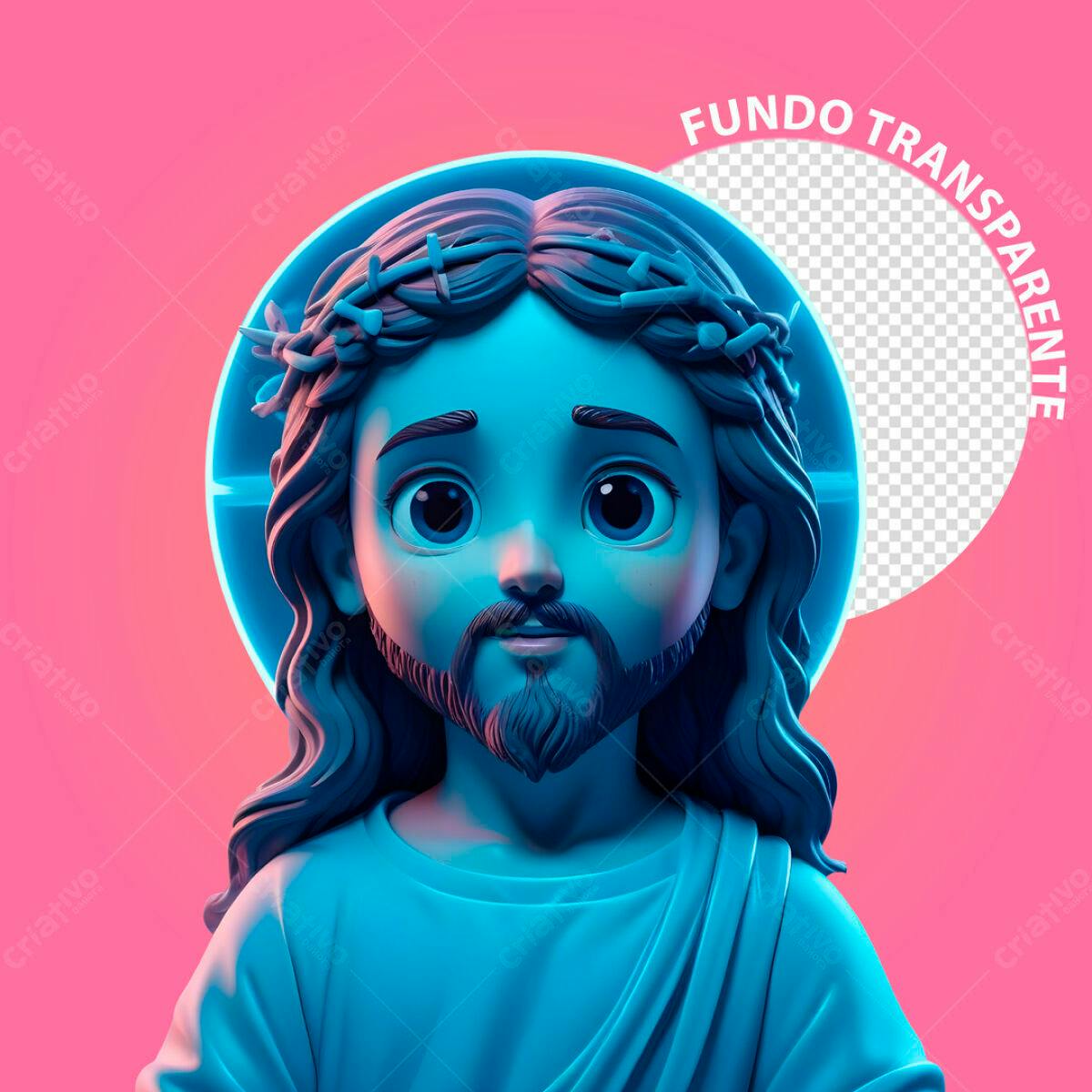 Imagem Jesus Moderno para Redes Sociais PSD