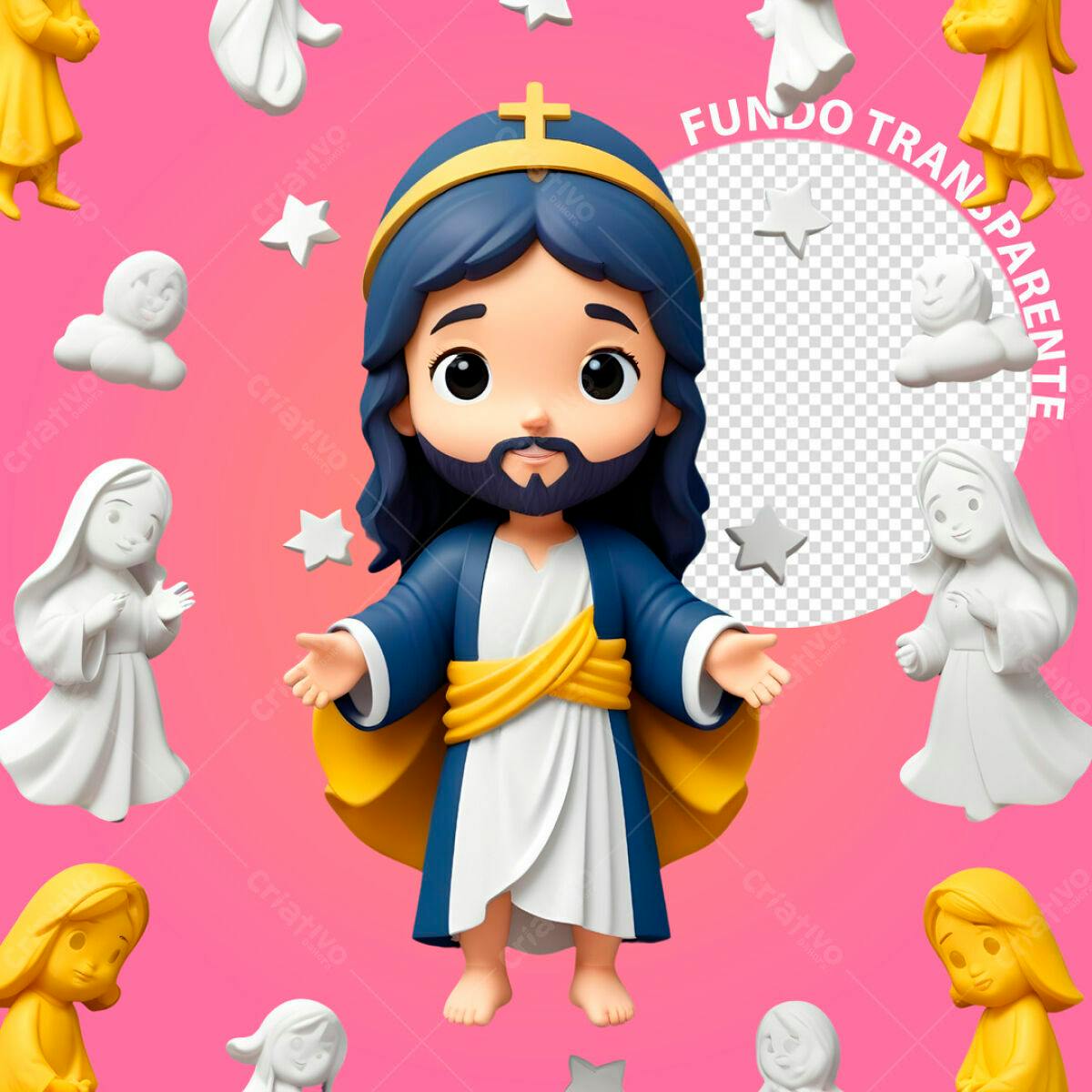 Postagem para Redes Sociais com Jesus PSD Editável