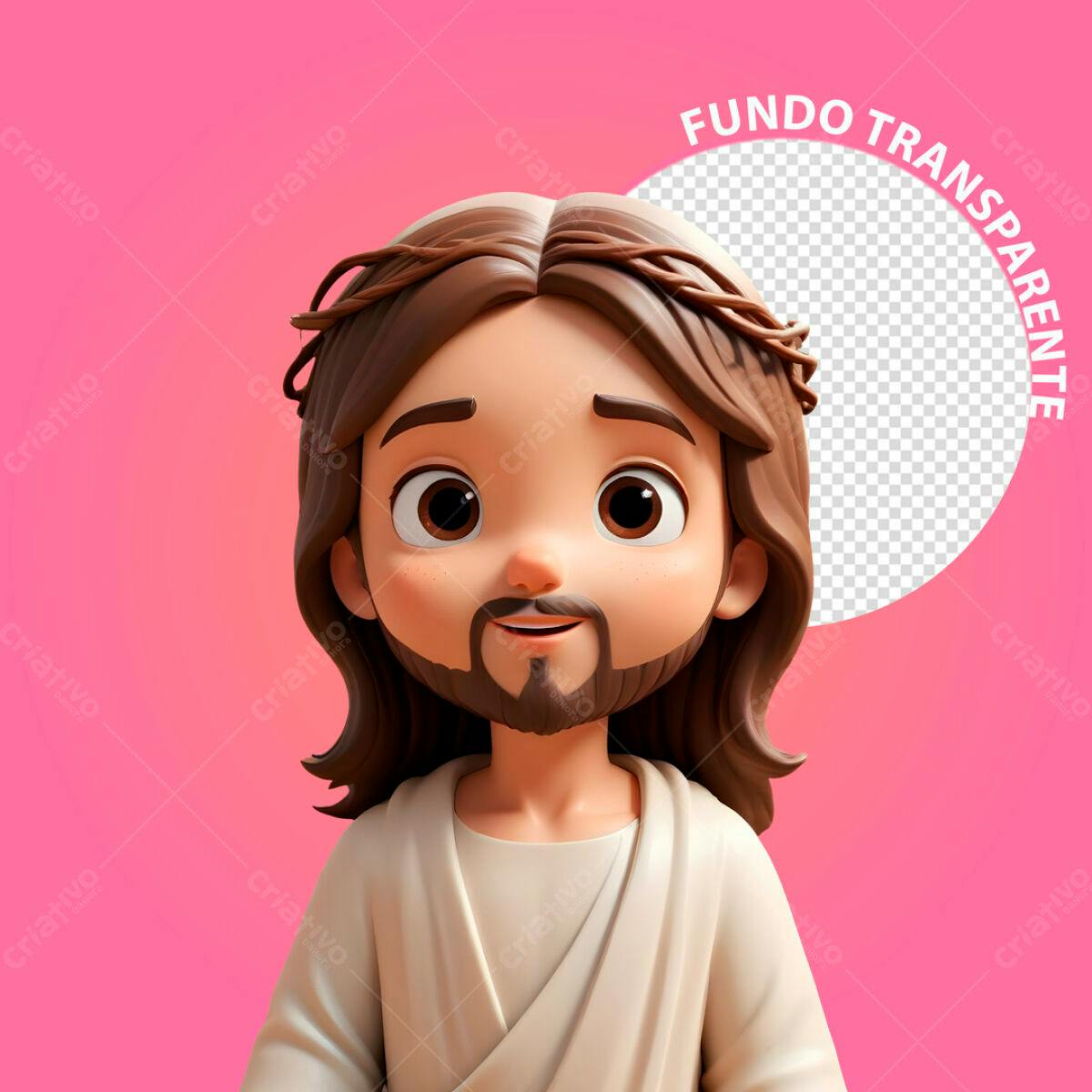 Imagem Jesus Cartoon PSD Editável