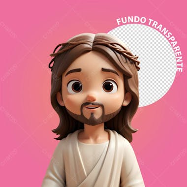 Personagem 3d de jesus cristo para composição