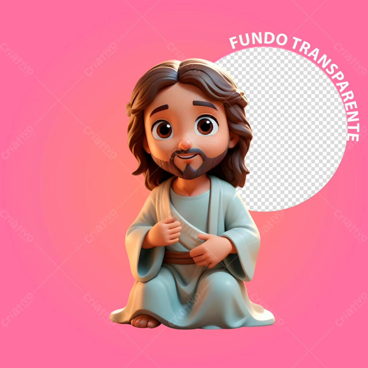 Imagem Jesus Cartoon PSD Editável