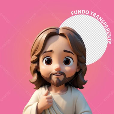 Personagem 3d de jesus cristo para composição