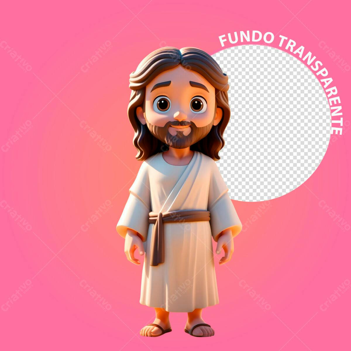 Imagem Jesus Cartoon PSD Editável