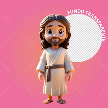 Personagem 3d de jesus cristo para composição