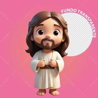 Personagem 3d de jesus cristo para composição