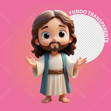 Personagem 3d de jesus cristo para composição