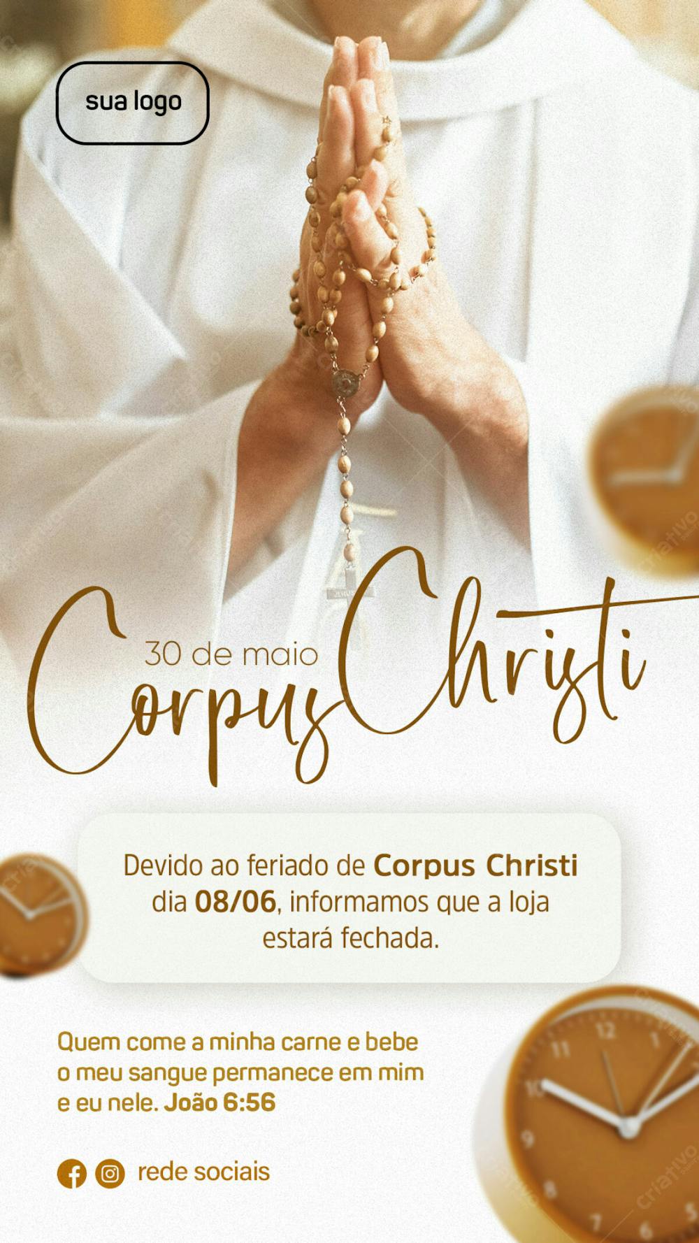 Stories Corpus Cristi Dia 30 De Maio Arte Para Rede Sociais