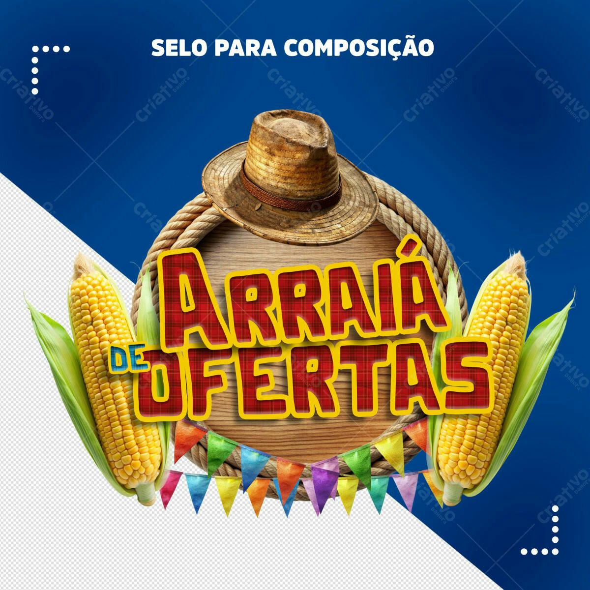 Selo Arraial de Ofertas PSD Editável