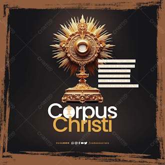 Social media dia de corpus christi momento de fé e devoção
