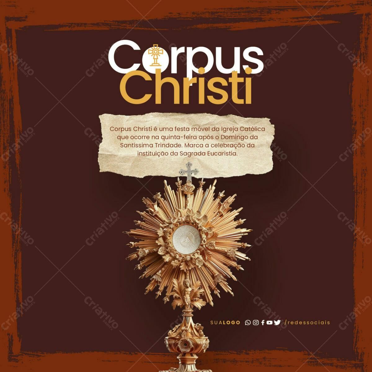 Post para Corpus Christi PSD Editável