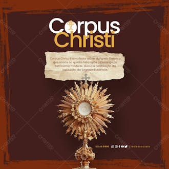 Social media dia de corpus christi santissima trindade