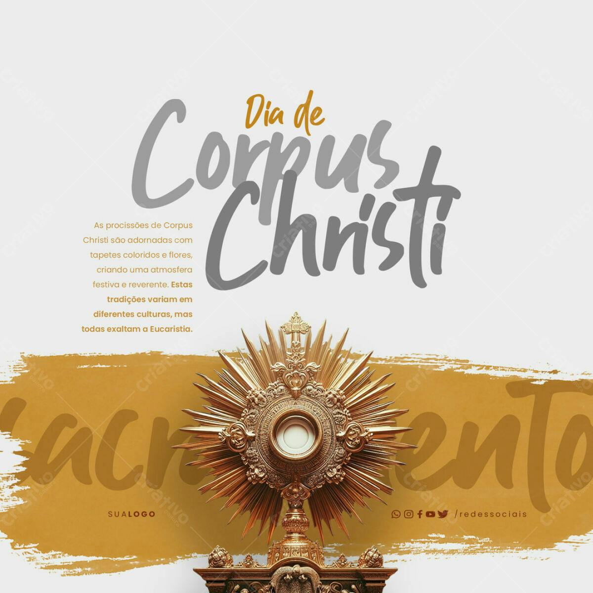 Flyer Dia de Corpus Christi PSD Editável