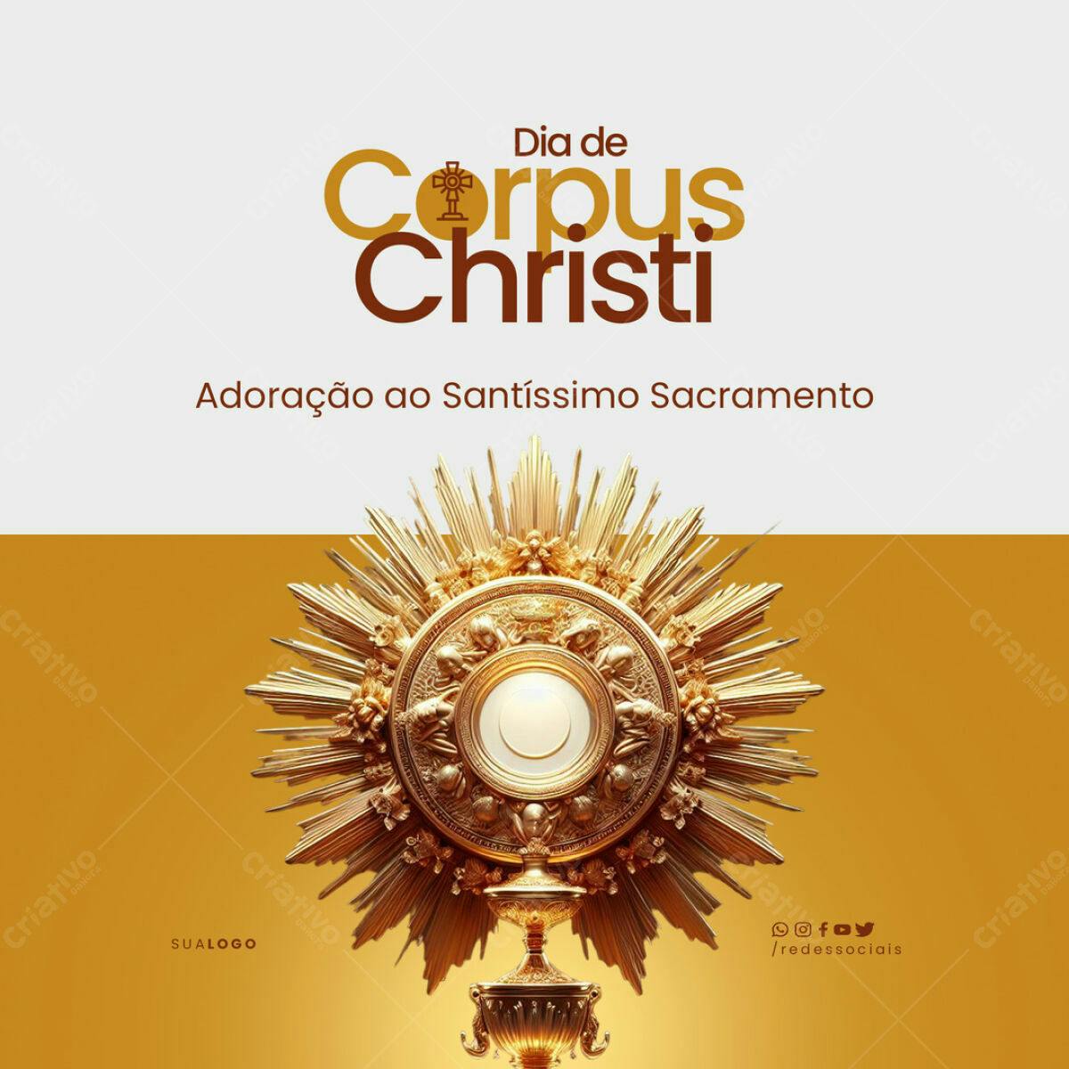 Post para Corpus Christi PSD Editável
