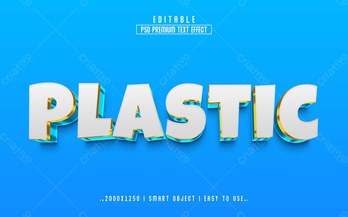Efeito de Texto 3D em PSD para Design Moderno Editável